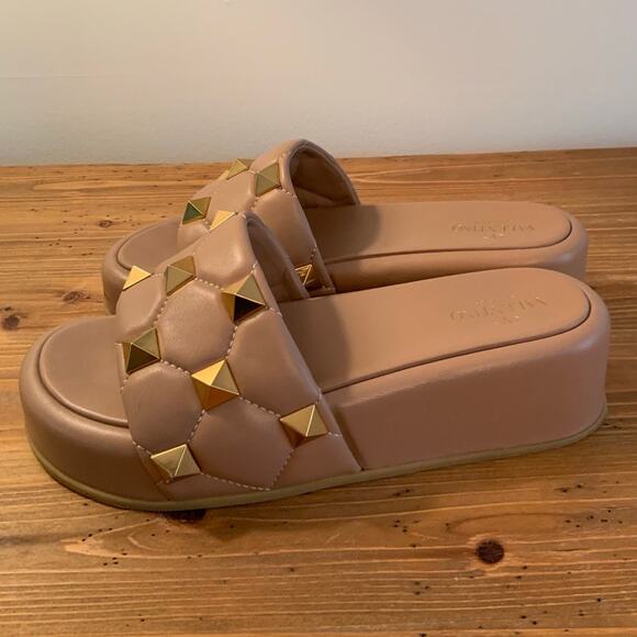 Valentino Garavani Roman Stud Platform Slide Sandal 38 - Picture 4 of 7